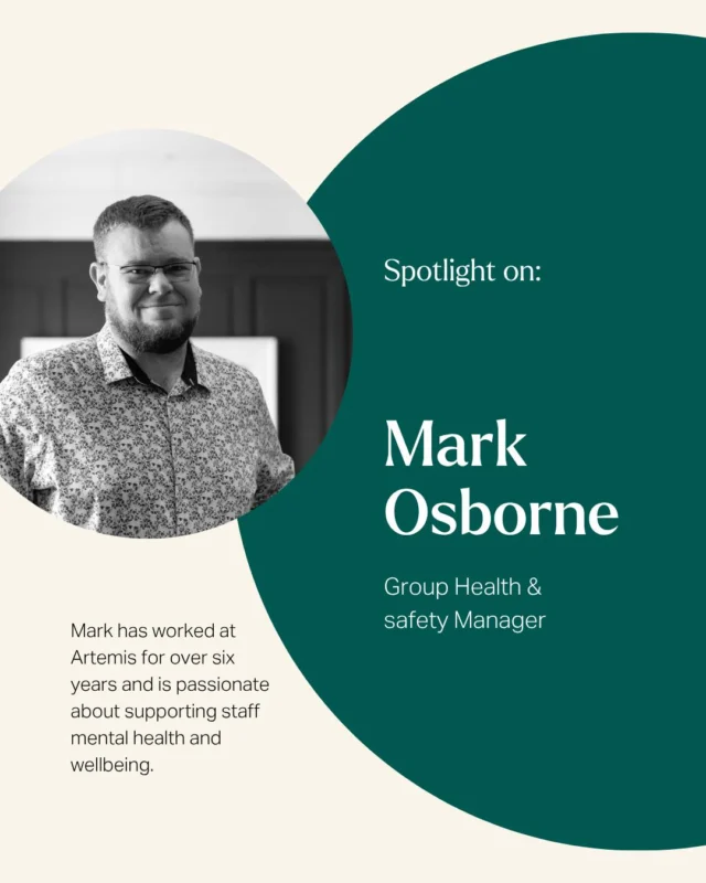 ⭐ The Artemis team in spotlight ⭐

Introducing Mark Osborne, our Group Health & Safety Manager!

Mark has been part of Artemis for over six years, starting out as part of our Group Bar Support Team before moving into his current role, where he now oversees health, safety, and wellbeing across all our venues.
His mission is to make sure every member of our team, every guest, and every visitor is safe and supported whenever they’re with us.

One of Mark’s proudest achievements has been launching Artemis’s mental health programme, which he’s deeply passionate about and strongly advocates. It’s been a big step forward in helping us support one another both inside and outside of work.

Collaboration is a big part of Mark’s role. He works closely with our General Managers and loves catching up with them each week to stay connected with what’s happening across the venues.

Looking ahead, Mark hopes to help make Artemis an industry leader in workplace mental health, ensuring our teams feel cared for, supported, and empowered to thrive.

Outside of work, Mark has recently discovered a love for running. He’s recently completed two 10Ks after starting with the Couch to 5K programme! He’s also a big fan of gaming, trading card games, and 3D printing, and is a loyal supporter of his local ice hockey team, the Coventry Blaze.

We’re so grateful to have you on the team, Mark. Thank you for everything you do to keep Artemis safe, supported, and always evolving. 👏