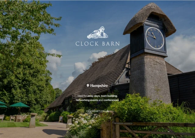 As we continue our venue spotlight series, we’re highlighting the spaces that help us create events people remember.

Each venue within the Artemis Venue Collection brings its own sense of place and personality, while sharing the same Artemis Experience: over 25 years of expertise in catering and event management, delivered by passionate, highly skilled teams.

From brand launches and leadership retreats to private parties and festive celebrations, our exclusive-use venues are designed to adapt to your vision. With chef-led food and drink, expert planning and full event support, we help create events that feel effortless, impactful and truly unforgettable.

Our next venue spotlight is @ClockBarn, an idyllic, exclusive-use venue set in the heart of the Hampshire countryside.

Clock Barn offers the freedom of having a private estate entirely to yourselves, with a collection of versatile event spaces, outstanding in-house catering and on-site accommodation across 23 bedrooms. It’s a venue that works beautifully for corporate events, private hire parties and Christmas celebrations, combining countryside charm with the flexibility to shape an event around your goals.

Easily accessible from Winchester, Basingstoke, Southampton and beyond, Clock Barn delivers the sense of escape guests love, without compromising on convenience. Supported by an experienced, dedicated team, every event is thoughtfully planned and expertly delivered from start to finish.

To find out more about hosting your event at an Artemis venue, visit weareartemis.co.uk/events.